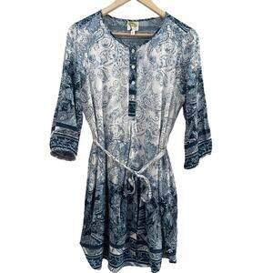 Fig and Flower Anthropologie Floral Belted Dress